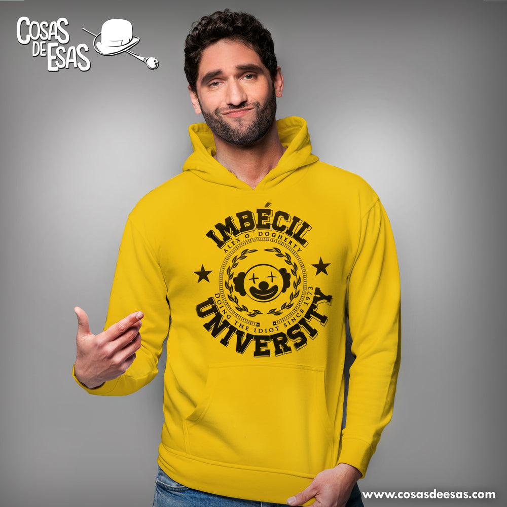 Imbécil University Hoodie de hombre