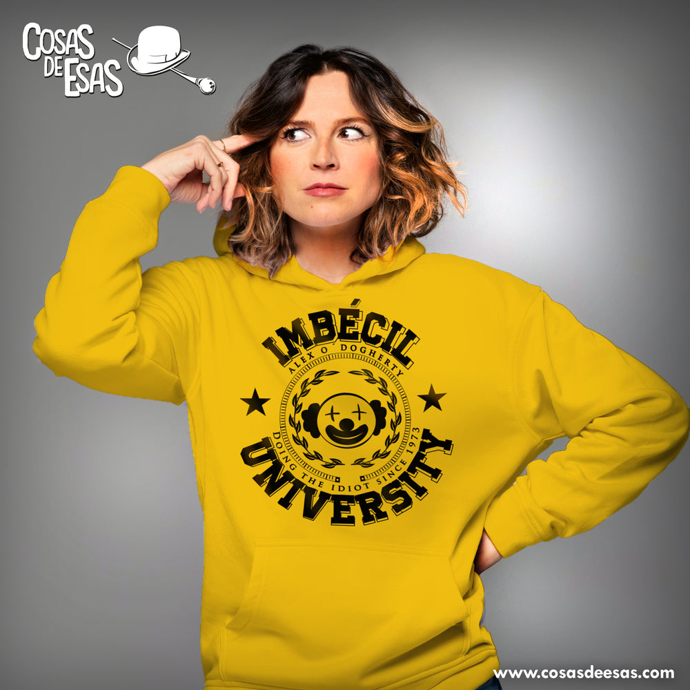 Imbécil University Hoodie de mujer