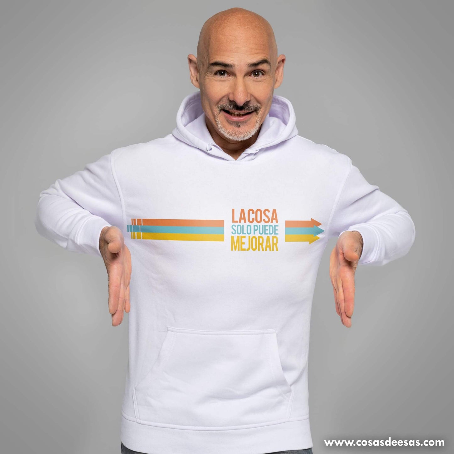 La cosa solo puede mejorar Hoodie de hombre