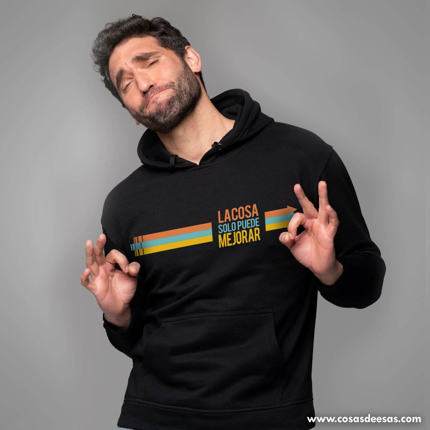 La cosa solo puede mejorar Hoodie de hombre