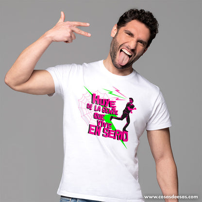 Huye de la gente que vive en serio Camiseta de hombre