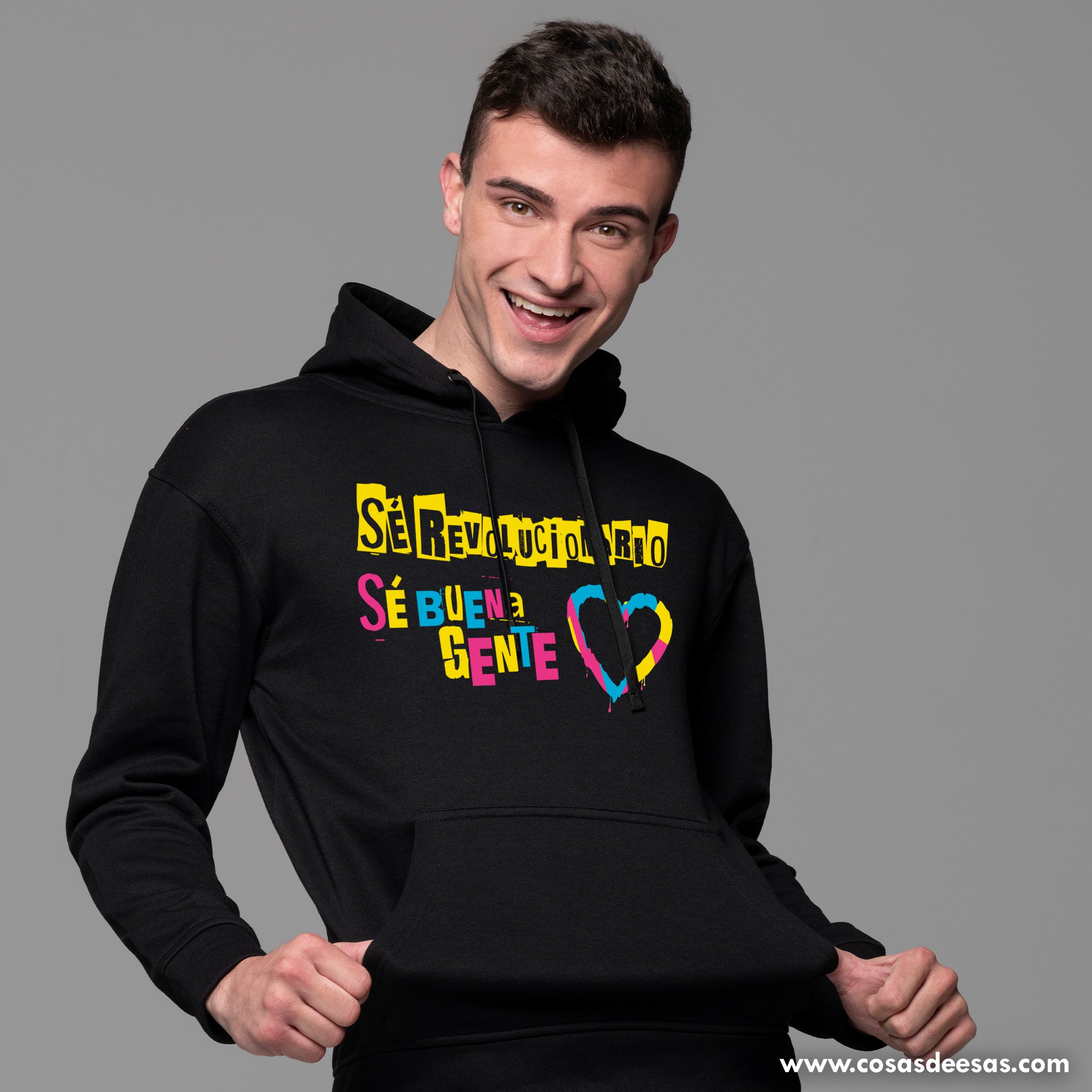 Sé revolucionario, sé buena gente Hoodie de hombre