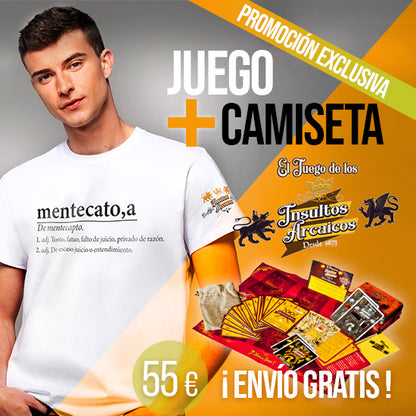 Promo Juego de los Insultos Arcaicos + Camiseta Mentecato/a